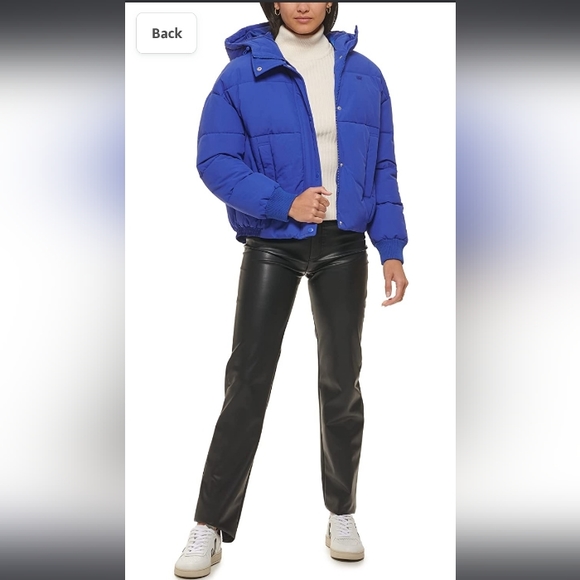 ⛔️SOLD⛔️🆕️NWT Levi's Women's Cinch Waist Puffer Jacket Crop Puffer Coat - Picture 3 of 16